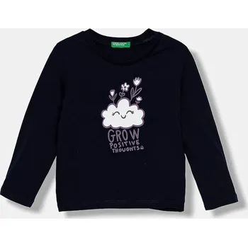 Dětské bavlněné tričko s dlouhým rukávem United Colors of Benetton tmavomodrá barva, 3JERG10KB 3JERG10KB.P.seasonal 59X, vel. 110