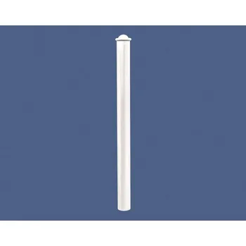 Plotový sloupek Procity Zahrazovací ocelový sloupek Province Ø 76 mm, barva bílá RAL9010, hlavice Agora