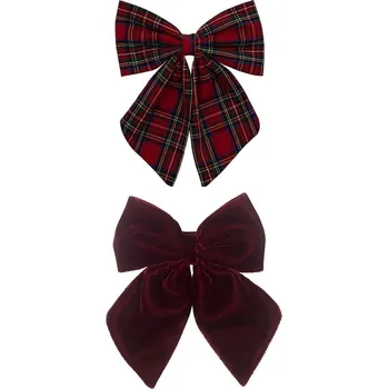 MIMI & LULA Ozdobná mašle do vlasů Tartan Agnes Bow – set 2 ks