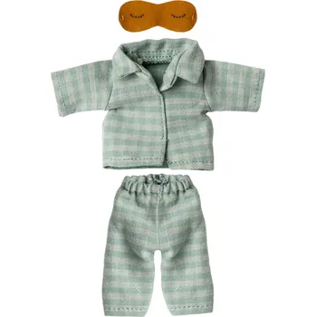 Hračka Maileg Pyžamový set pro myšky Maileg Dad Mint / Sand
