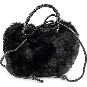 Kabelka Kožešinová kabelka 24x18 cm, barva 4 černá