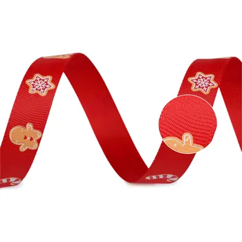 Vánoční rypsová stuha šíře 15 mm, barva 1 červená