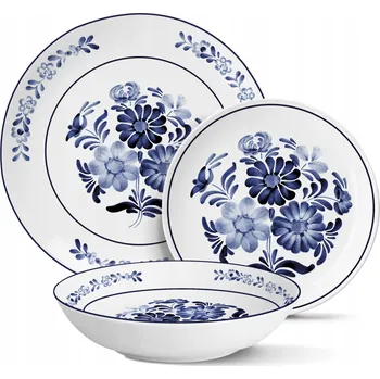 Talíř Jídelní servis porcelánový MG Home Sintra 18 ks, sada talířů pro 6 osob