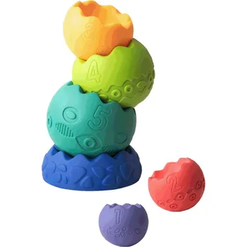 Dřevěná hračka Pyramida Senzorická