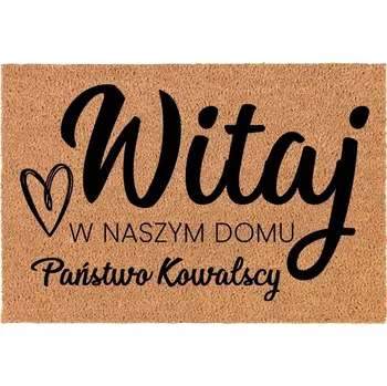 Rohožka KOKOSOVÁ VSTUPNÍ ROHOŽKA DO DOMU | VESELÝ DÁREK VÍTEJTE *PŘÍJMENÍ*