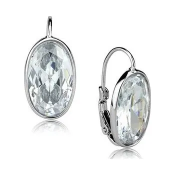 Náušnice Prosperk Náušnice ocelové oválné krystaly S1349