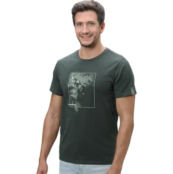 Pánské tričko tričko Loap Bohor - P85XP/Dark Forest Melange XL