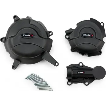 Motodíl Ochranné kryty motoru PUIG 21663N černý zahrnuje pravý, levý kryt a kryt alternátoru