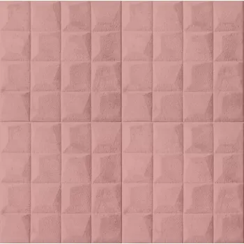 Obklad 3D samolepicí VELVET obklad růžové kostky - 0,69 x 1,4 m (Sametový obklad na zeď - samolepicí)