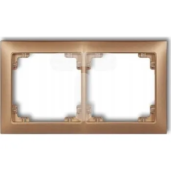 vypínač Dvojitý Rámeček Karlik zlatý