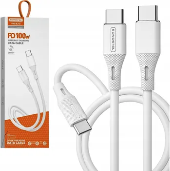Datový kabel Kabel Somostel USB typ C - USB typ C 1 m bílý