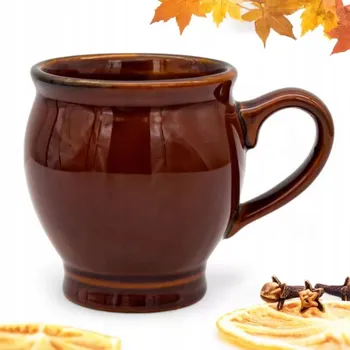 Kameninový hrnek 250 ml na svařené víno do svařáku, horká čokoláda, dárek