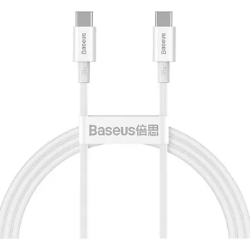 Datový kabel Synchronizační a nabíjecí kabel USB-C / USB-C BASEUS - 100W - 2m - bílý