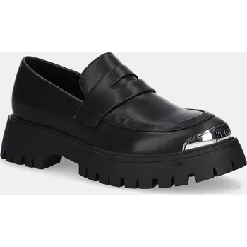 Dámské mokasíny Mokasíny Just Cavalli dámské, černá barva, na plochém podpatku, 79RA3S88ZS984899 99X, EUR 38