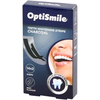 Přípravek na bělení zubů OptiSmile Charcoal pásky na bělení zubů 14 ks