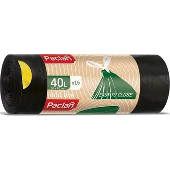 Drogerie Paclan Eco Line Pytle na odpadky 40L 15 ks 55x60cm Recyklované 70% Ekologické