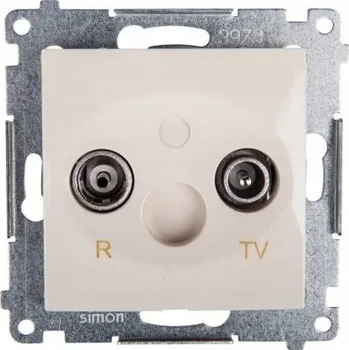 Elektrická zásuvka Anténní zásuvka nástěnná Kontakt-simon béžová