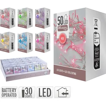 Vánoční dekorace Světelný řetěz 50 LED délka 5 m (6 barev)