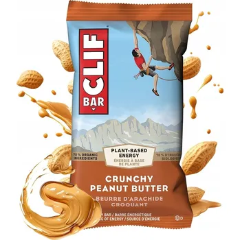 Cukrovinka Dextrózové tyčinky Clif Bar 68g Crunchy Peanut Butter, příchuť arašídové máslo, 68 g, 1 ks