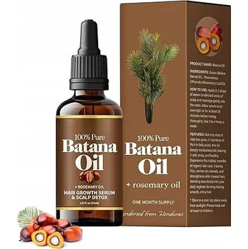 Vlasová regenerace Batanový olej s rozmarýnem pro růst vlasů, 100% organický Batanový olej z
