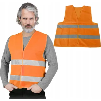 Výstražná reflexní vesta oranžová velikost L