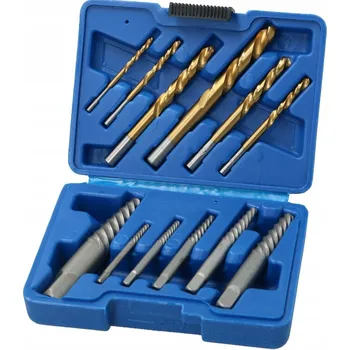 Vrták Vytahováky na zlomené šrouby, sada 12 Ks