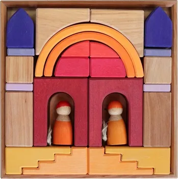 Dřevěná hračka Dřevěná skládačka pro děti v rámečku - stavebnice Montessori 1+ GRIMM'S