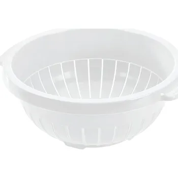 Cedník a síto TONTARELLI Cedník velký 32 x v.13,5 cm, bílý, plast