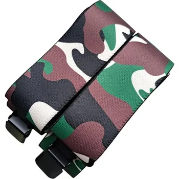 Kšandy Pánské šle široké motiv maskáč hnědé