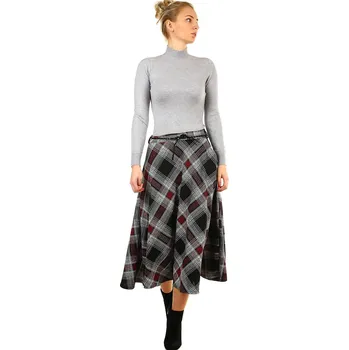 Dámská sukně TopMode Károvaná áčková midi sukně 418886