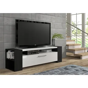 Komoda TV stolek / komoda LIVIA 160 artisan / bílý lesk