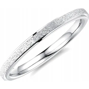 Prsten Stříbrný Ocel prsten s třpytkami