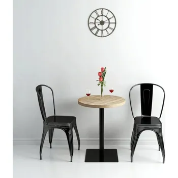 Jídelní stůl Kuchyňský stůl VidaXL kulatý černý 60 x 60 x 75 cm