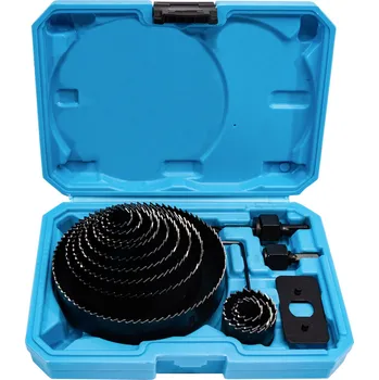 Příslušenství k vrtačce XTLINE Sada vykružovacích korunek 16 dílů | 19-127 mm, plastový box