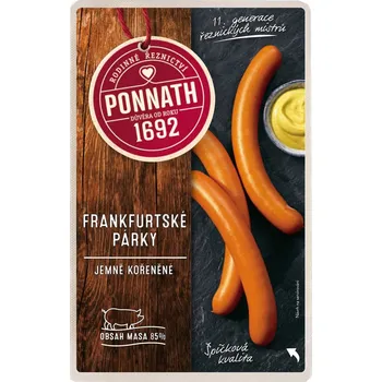 párek, klobása, špekáček Ponnath Frankfurtské párky