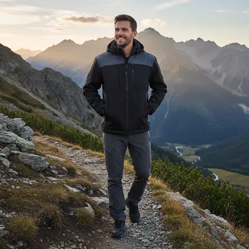 pracovní bunda Procera Bunda VOYAGER SOFT Velikost XXL černá/šedá