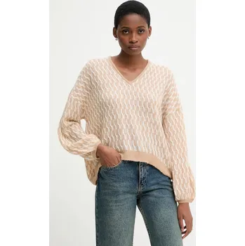 Oblečení a móda Svetr s příměsí vlny United Colors of Benetton 1012E403C béžová 80X, vel. S