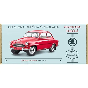 Čokoláda CHOCO POLA - Škoda Octavia, typ 985, Červená - mléčná čokoláda 100g