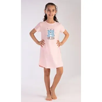 Dámská noční košile Dětská noční košile Vienetta Secret Enjoy světle lososová 5 - 6