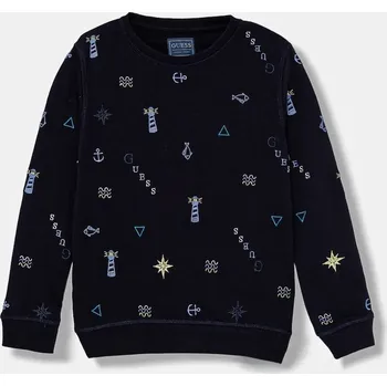 Chlapecká mikina Dětská bavlněná mikina Guess N5BQ03.KAX74.9BYA námořnická modř 59X, vel. 118-122