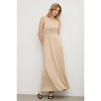 Dámské šaty Šaty Answear.LAB zlatá barva, maxi 22828 GLX, vel. S