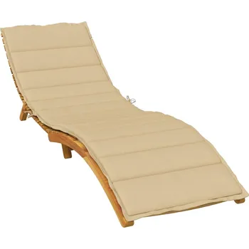 Podsedák vidaXL Poduška na lehátko béžová melanž 200 x 50 x 4 cm textil