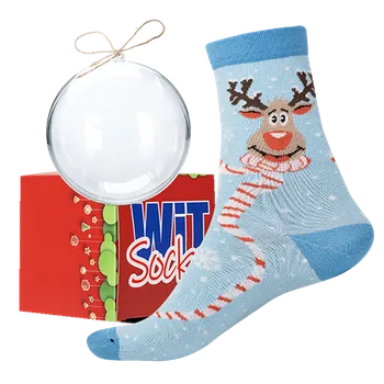 Pánské ponožky Vánoce Rudy ve vánoční kouli + krabička - velikost 39-42 (Velikost 39-42)