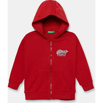 Chlapecká mikina Dětská bavlněná mikina United Colors of Benetton 3J68G503Y.P.seasonal červená 33X, vel. 116