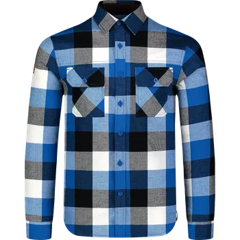 Pánská košile Pánská flanelová košile NORDBLANC QUANTUM NBSSM8243 MODRÁ XL