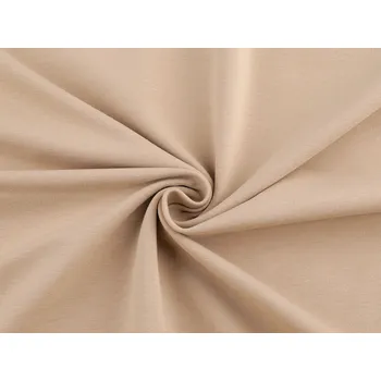 Teplákovina bavlněná nepočesaná jednobarevná, barva 1 (052) béžová