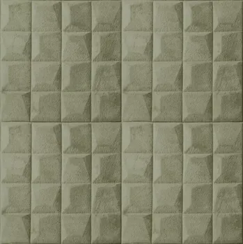 Obklad 3D samolepicí VELVET obklad khaki - 0,69 x 1,4 m (Sametový obklad na zeď - samolepicí)