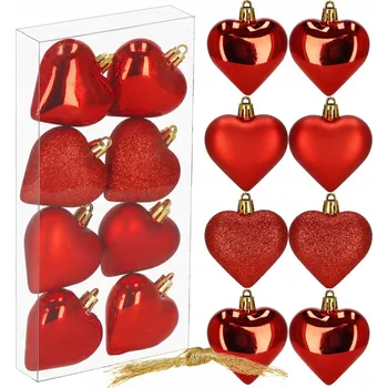 Vánoční dekorace Zdobená Vánoční Koule , Hladká Vánoční Koule , vánoční koule cetek 7 cm 8 ks