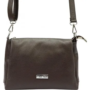 Kabelka Kožená kabelka MiaMore 01-002 DOLLARO - tmavě hnědá