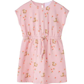 Dívčí šaty vidaXL Dětské šaty se stahovací šňůrkou světle oranžové 116 [14616]